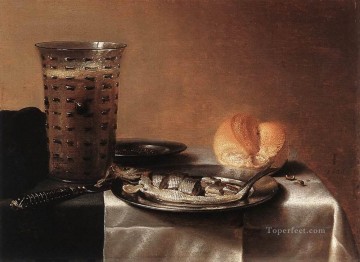 Pieter Claesz Painting - Still life with Herring Pieter Claesz